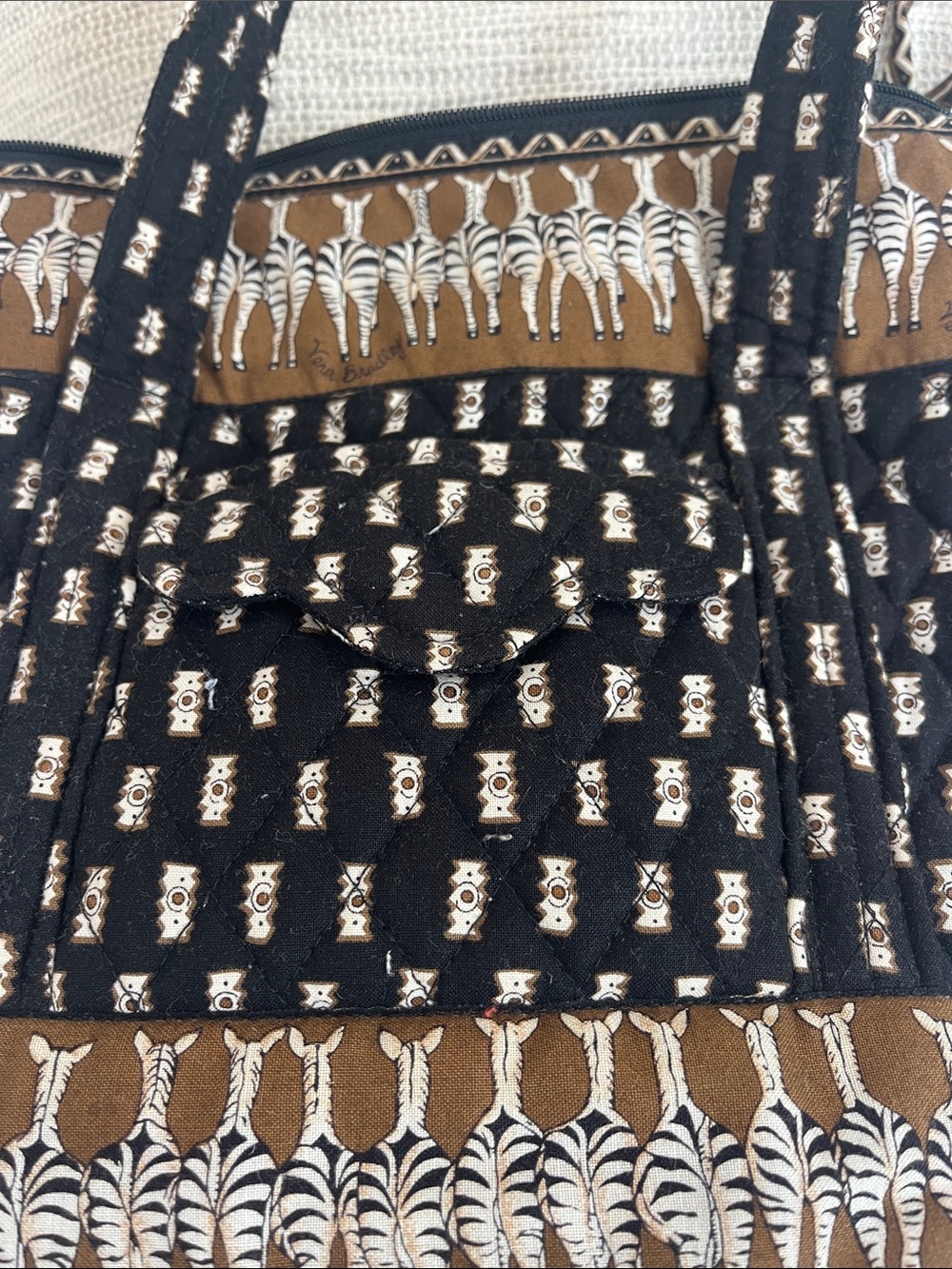 Vera Bradley zebra printed tote - Picture 9 of 9